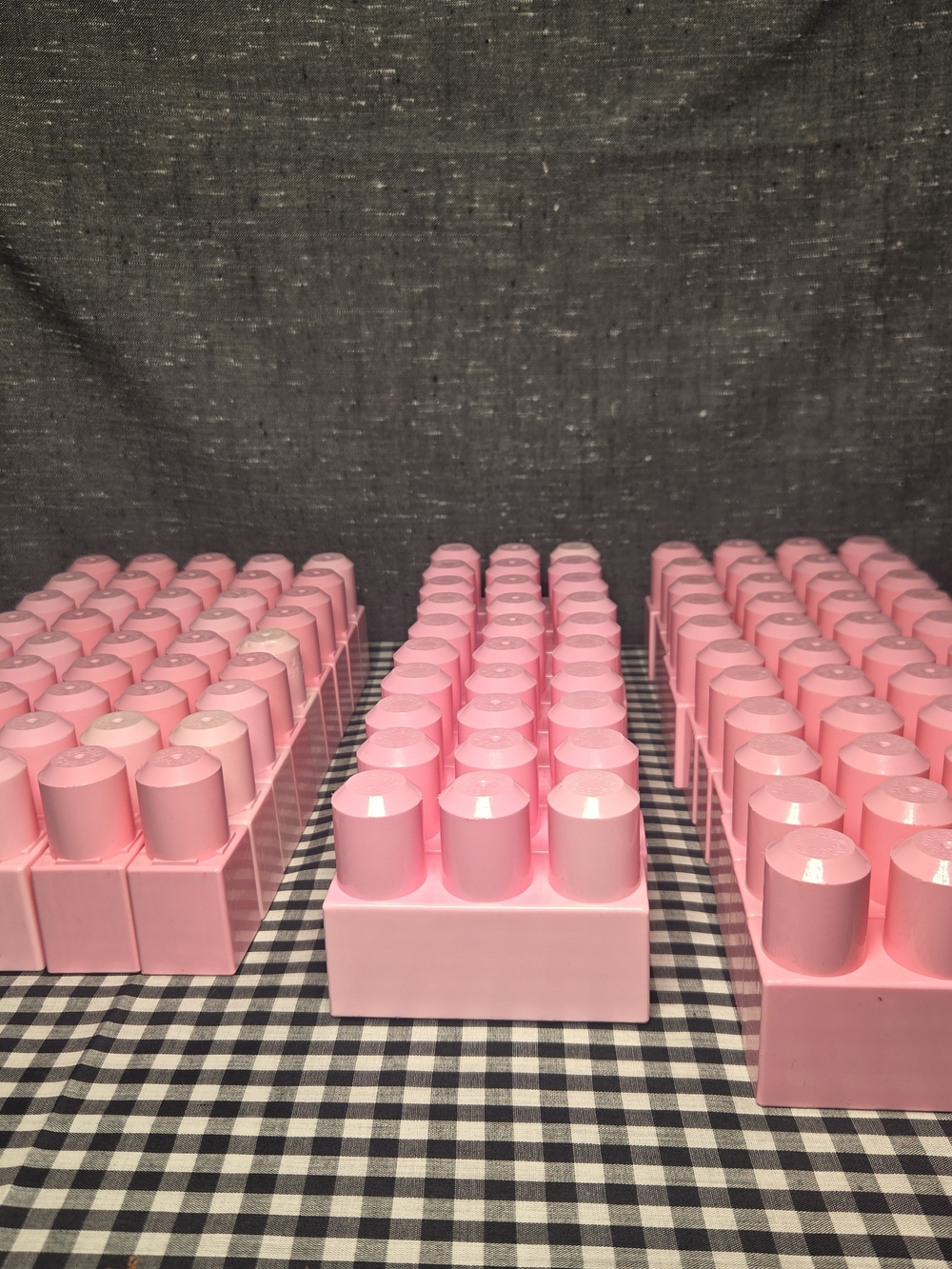 Vintage 1984 Ritvik Mega Bloks Pastel Pink 64pc Lot Pat Pend First Production
